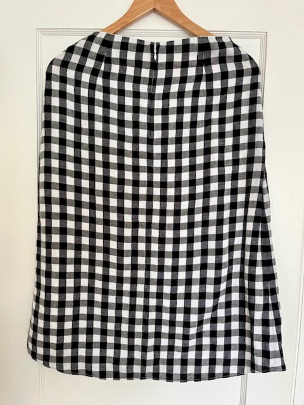 Madewell Sarong Faux-Wrap Midi Skirt in Gingham Check | Size 8 - Picture 6 of 7
